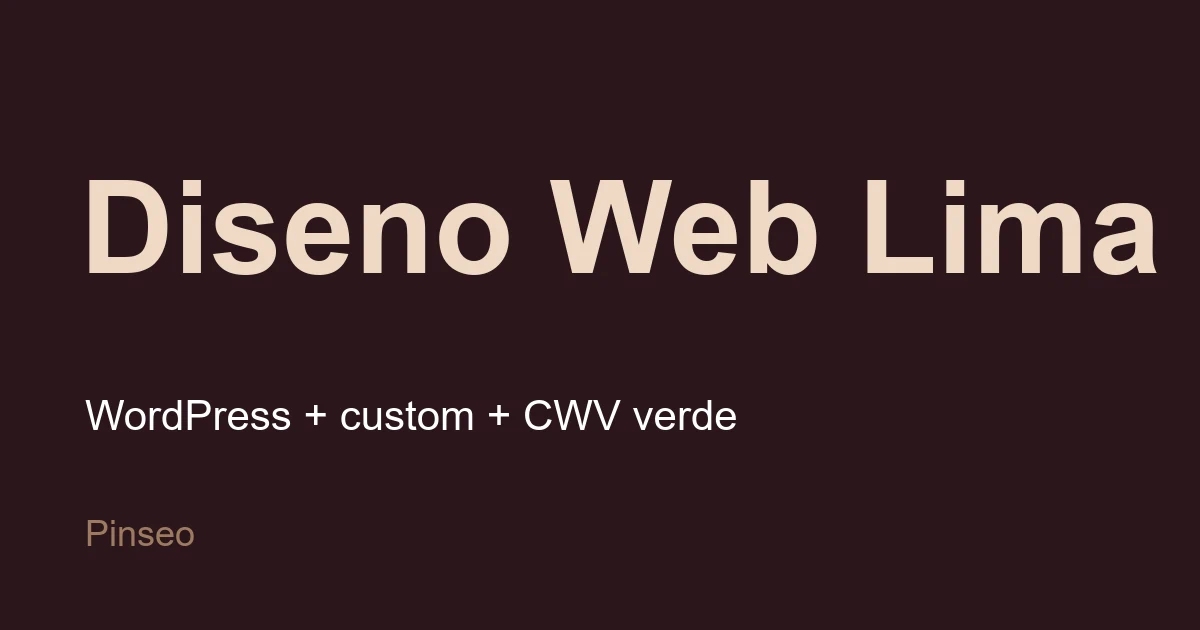 Diseño web profesional en Lima