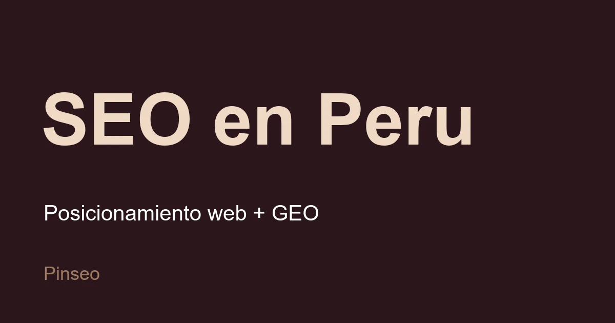 Agencia SEO Lima — Posicionamiento web Perú